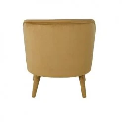 Maisons Du Monde Fauteuils Fauteuil En Velours Ocre -Fauteuils, poufs et repose-pieds Soldes fauteuil en velours ocre 1000 15 1 216153 4