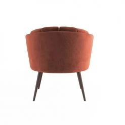 Potiron Paris Fauteuils Fauteuil En Velours Ocre -Fauteuils, poufs et repose-pieds Soldes fauteuil en velours ocre 5