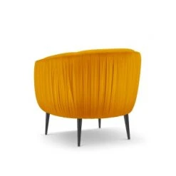 Micadoni Home Fauteuils Fauteuil En Velours Orange -Fauteuils, poufs et repose-pieds Soldes fauteuil en velours orange 2