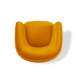 Micadoni Home Fauteuils Fauteuil En Velours Orange -Fauteuils, poufs et repose-pieds Soldes fauteuil en velours orange 3