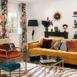 Maisons Du Monde Fauteuils Fauteuil En Velours Orange écureuil Cannage En Rotin -Fauteuils, poufs et repose-pieds Soldes fauteuil en velours orange ecureuil cannage en rotin 1000 13 26 209946 6