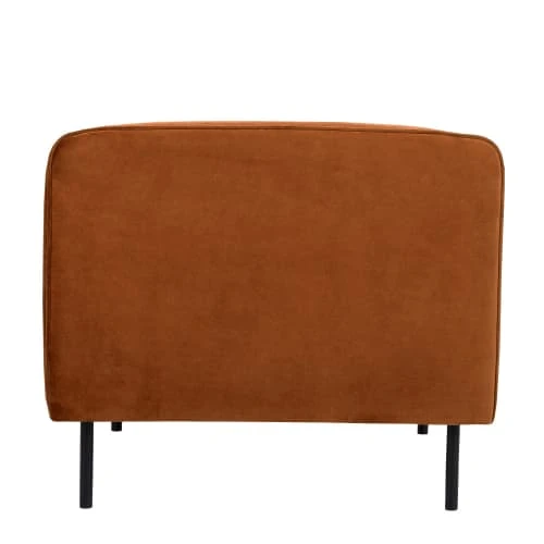 Drawer Fauteuils Fauteuil En Velours Pieds Droits En Métal Rouille 6 Drawer Fauteuils Fauteuil En Velours Pieds Droits En Métal Rouille – Image 6