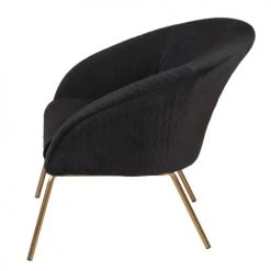 Zago Fauteuils Fauteuil En Velours Piqué Et Pieds Dorés -Fauteuils, poufs et repose-pieds Soldes fauteuil en velours pique et pieds dores 4