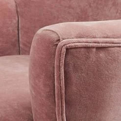 Maisons Du Monde Fauteuils Fauteuil En Velours Rose Et Pieds En Chêne -Fauteuils, poufs et repose-pieds Soldes fauteuil en velours rose et pieds en chene 1000 12 25 166034 3