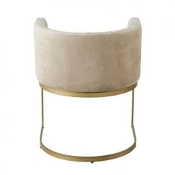 Maisons Du Monde Fauteuils Fauteuil En Velours Taupe Pieds En Métal Coloris Laiton -Fauteuils, poufs et repose-pieds Soldes fauteuil en velours taupe pieds en metal coloris laiton 1000 7 9 198941 3