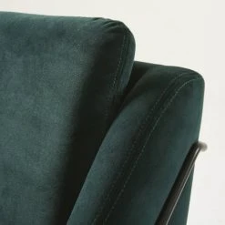 Maisons Du Monde Fauteuils Fauteuil En Velours Vert -Fauteuils, poufs et repose-pieds Soldes fauteuil en velours vert 1000 0 14 186031 3