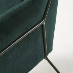 Maisons Du Monde Fauteuils Fauteuil En Velours Vert -Fauteuils, poufs et repose-pieds Soldes fauteuil en velours vert 1000 0 14 186031 4