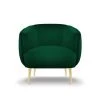 Micadoni Home Fauteuils Fauteuil En Velours Vert Bouteille