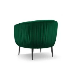 Micadoni Home Fauteuils Fauteuil En Velours Vert Bouteille -Fauteuils, poufs et repose-pieds Soldes fauteuil en velours vert bouteille 7