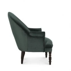 Fauteuils, poufs et repose-pieds Soldes -Fauteuils, poufs et repose-pieds Soldes fauteuil en velours vert et pieds en bouleau noir 1000 14 22 215149 2