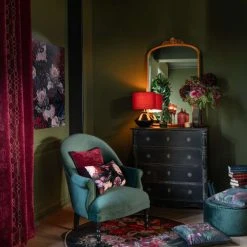 Maisons Du Monde Fauteuils Fauteuil En Velours Vert Et Pieds En Bouleau Noir -Fauteuils, poufs et repose-pieds Soldes fauteuil en velours vert et pieds en bouleau noir 1000 14 22 215149 7