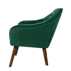 Rendez Vous Déco Fauteuils Fauteuil En Velours Vert Foncé Avec Accoudoirs -Fauteuils, poufs et repose-pieds Soldes fauteuil en velours vert fonce avec accoudoirs 4