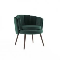 Potiron Paris Fauteuils Fauteuil En Velours Vert Forêt -Fauteuils, poufs et repose-pieds Soldes fauteuil en velours vert foret 3
