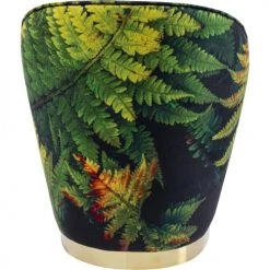 Kare Design Fauteuils Fauteuil En Velours Vert Imprimé Feuilles Et Acier Doré -Fauteuils, poufs et repose-pieds Soldes fauteuil en velours vert imprime feuilles et acier dore 2