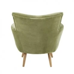 Maisons Du Monde Fauteuils Fauteuil En Velours Vert Kaki -Fauteuils, poufs et repose-pieds Soldes fauteuil en velours vert kaki 1000 10 7 186024 8