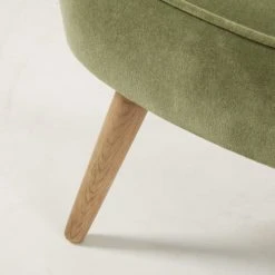 Maisons Du Monde Fauteuils Fauteuil En Velours Vert Kaki -Fauteuils, poufs et repose-pieds Soldes fauteuil en velours vert kaki 1000 10 7 186024 9