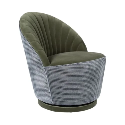 Dutchbone Fauteuils Fauteuil En Velours Vert Kaki 1 Dutchbone Fauteuils Fauteuil En Velours Vert Kaki