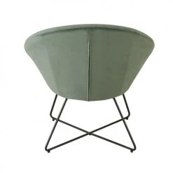 Maisons Du Monde Fauteuils Fauteuil En Velours Vert Pieds En Métal Noir -Fauteuils, poufs et repose-pieds Soldes fauteuil en velours vert pieds en metal noir 1000 9 36 198722 3