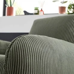 Oviala Fauteuils Fauteuil En Velours Vintage Vert Sapin -Fauteuils, poufs et repose-pieds Soldes fauteuil en velours vintage vert sapin 3