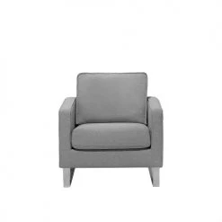 Beliani Fauteuils Fauteuil Gris -Fauteuils, poufs et repose-pieds Soldes fauteuil gris 2