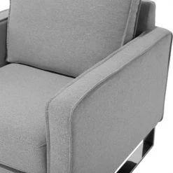 Beliani Fauteuils Fauteuil Gris -Fauteuils, poufs et repose-pieds Soldes fauteuil gris 5