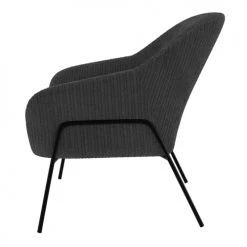 Rendez Vous Déco Fauteuils Fauteuil Gris Foncé En Velours Cotelé -Fauteuils, poufs et repose-pieds Soldes fauteuil gris fonce en velours cotele 5