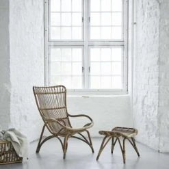 Sika Design Fauteuils Fauteuil Haut Dossier En Rotin Antique -Fauteuils, poufs et repose-pieds Soldes fauteuil haut dossier en rotin antique 2