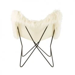 Maisons Du Monde Fauteuils Fauteuil Imitation Fourrure Ivoire -Fauteuils, poufs et repose-pieds Soldes fauteuil imitation fourrure ivoire 1000 14 4 186062 5