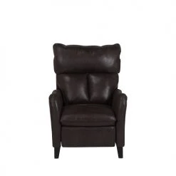 Beliani Fauteuils Fauteuil Inclinable En Tissu Marron -Fauteuils, poufs et repose-pieds Soldes fauteuil inclinable en tissu marron 2