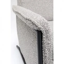 Kare Design Fauteuils Fauteuil Inclinable Gris Et Acier Noir -Fauteuils, poufs et repose-pieds Soldes fauteuil inclinable gris et acier noir 2