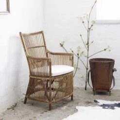 Sika Design Fauteuils Fauteuil Lounge En Rotin Antique -Fauteuils, poufs et repose-pieds Soldes fauteuil lounge en rotin antique 4