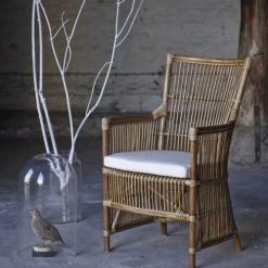 Sika Design Fauteuils Fauteuil Lounge En Rotin Antique -Fauteuils, poufs et repose-pieds Soldes fauteuil lounge en rotin antique 5