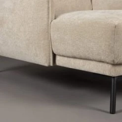 Dutchbone Fauteuils Fauteuil Lounge En Tissu Beige -Fauteuils, poufs et repose-pieds Soldes fauteuil lounge en tissu beige 4