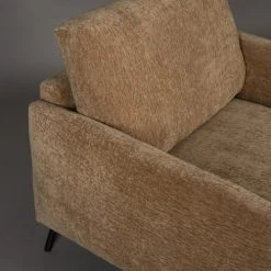 Dutchbone Fauteuils Fauteuil Lounge En Tissu Camel -Fauteuils, poufs et repose-pieds Soldes fauteuil lounge en tissu camel 3