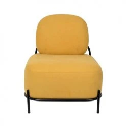 Drawer Fauteuils Fauteuil Lounge En Tissu Jaune -Fauteuils, poufs et repose-pieds Soldes fauteuil lounge en tissu jaune 5