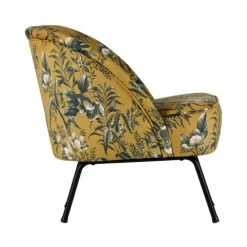 Bepurehome Fauteuils Fauteuil Lounge En Velours Ocre -Fauteuils, poufs et repose-pieds Soldes fauteuil lounge en velours ocre 4