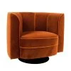 Dutchbone Fauteuils Fauteuil Lounge En Velours Orange