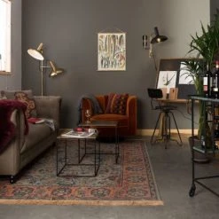 Dutchbone Fauteuils Fauteuil Lounge En Velours Orange -Fauteuils, poufs et repose-pieds Soldes fauteuil lounge en velours orange 2