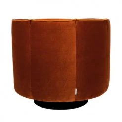 Dutchbone Fauteuils Fauteuil Lounge En Velours Orange -Fauteuils, poufs et repose-pieds Soldes fauteuil lounge en velours orange 5