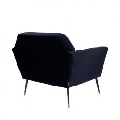 Dutchbone Fauteuils Fauteuil Lounge Velours Bleu -Fauteuils, poufs et repose-pieds Soldes fauteuil lounge velours bleu 4