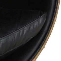 Maisons Du Monde Fauteuils Fauteuil œuf Indus En Cuir Noir -Fauteuils, poufs et repose-pieds Soldes fauteuil oeuf indus en cuir noir 1000 5 37 175394 5