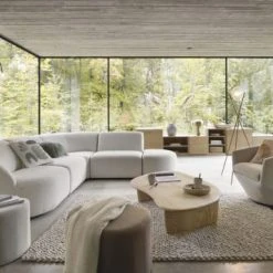 Maisons Du Monde Fauteuils Fauteuil Pivotant Blanc Chiné Et Pin -Fauteuils, poufs et repose-pieds Soldes fauteuil pivotant blanc chine et pin 1000 4 17 209937 5