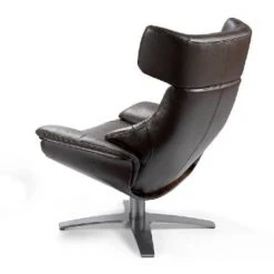 Angel Cerda Fauteuils Fauteuil Pivotant En Cuir De Vachette Avec Mécanisme Relax -Fauteuils, poufs et repose-pieds Soldes fauteuil pivotant en cuir de vachette avec mecanisme relax 3