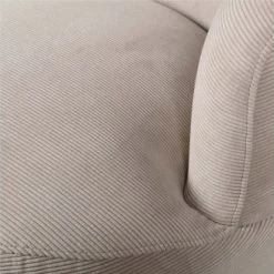 Mathi Design Fauteuils Fauteuil Pivotant En Velours Naturel -Fauteuils, poufs et repose-pieds Soldes fauteuil pivotant en velours naturel 3