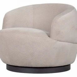 Mathi Design Fauteuils Fauteuil Pivotant En Velours Naturel -Fauteuils, poufs et repose-pieds Soldes fauteuil pivotant en velours naturel 4