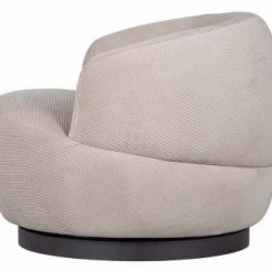 Mathi Design Fauteuils Fauteuil Pivotant En Velours Naturel -Fauteuils, poufs et repose-pieds Soldes fauteuil pivotant en velours naturel 5