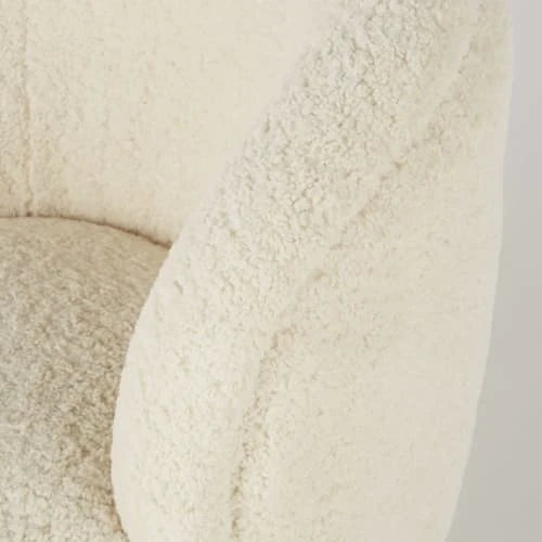 Maisons Du Monde Fauteuils Fauteuil Pivotant Imitation Fourrure écrue 3 Maisons Du Monde Fauteuils Fauteuil Pivotant Imitation Fourrure écrue – Image 3