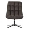Woood Fauteuils Fauteuil Pivotante Aspect Cuir PU Noir