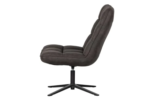 Woood Fauteuils Fauteuil Pivotante Aspect Cuir PU Noir 4 Woood Fauteuils Fauteuil Pivotante Aspect Cuir PU Noir – Image 4