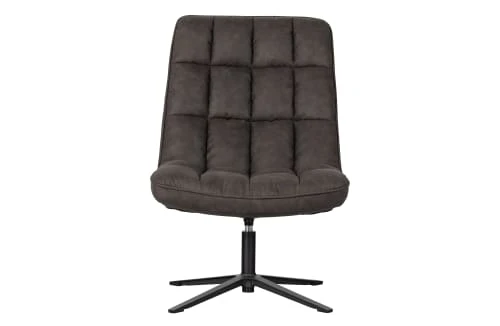 Woood Fauteuils Fauteuil Pivotante Aspect Cuir PU Noir 1 Woood Fauteuils Fauteuil Pivotante Aspect Cuir PU Noir